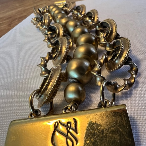 Karl Lagerfeld Couture Gold Pearl & Treasure Chain Bracelet - Picture 7 of 11